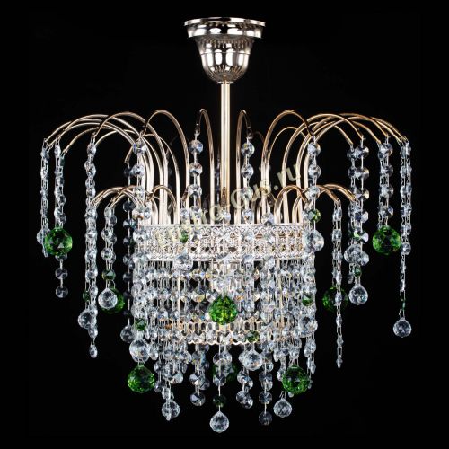 Люстра Агата Венеция №1 зеленая в Магнитогорске Гусь Хрустальный