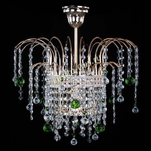 Люстра Агата Венеция №1 зеленая в Магнитогорске Гусь Хрустальный