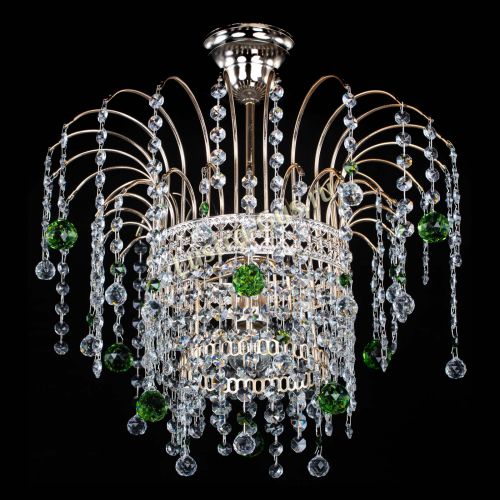 Люстра Агата Венеция №1 зеленая в Магнитогорске Гусь Хрустальный