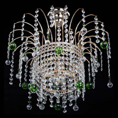 Люстра Агата Венеция №1 зеленая в Магнитогорске Гусь Хрустальный