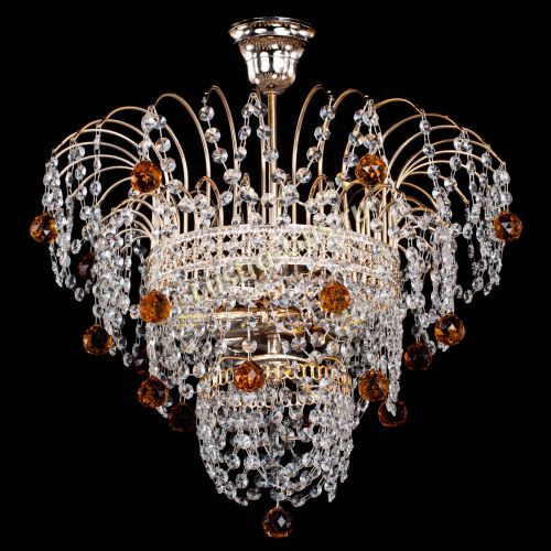 Люстра Агата Венеция №2 - 3 лампы чайная в Магнитогорске Гусь Хрустальный