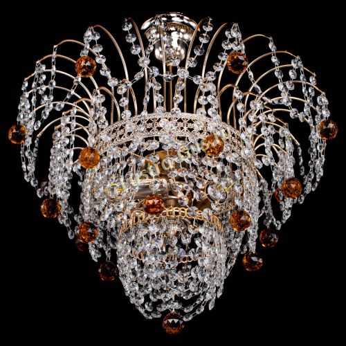 Люстра Агата Венеция №2 - 3 лампы чайная в Магнитогорске Гусь Хрустальный