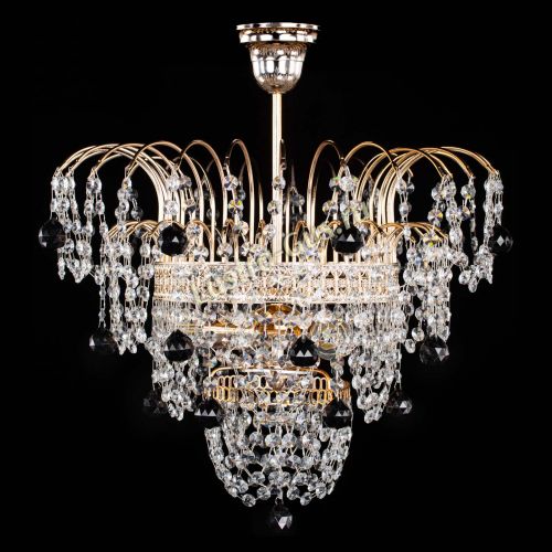 Люстра Агата Венеция №2 - 3 лампы черная в Магнитогорске Гусь Хрустальный