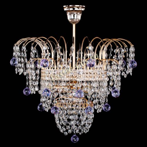 Люстра Агата Венеция №2 - 3 лампы фиолетовая в Магнитогорске Люстра Агата Венеция №2 - 3 лампы фиолетовая в Магнитогорске