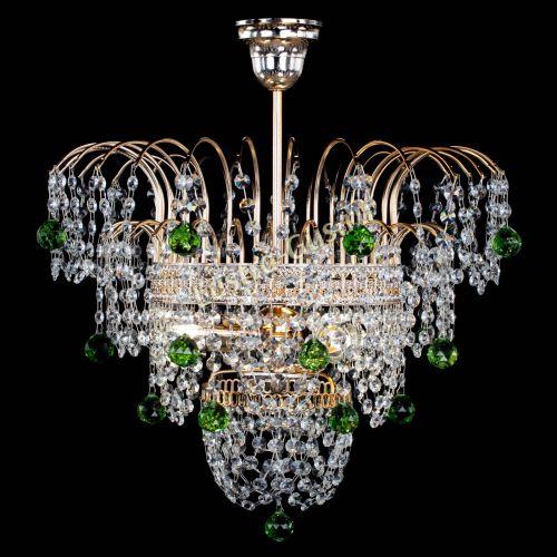 Люстра Агата Венеция №2 - 3 лампы зеленая в Магнитогорске Гусь Хрустальный