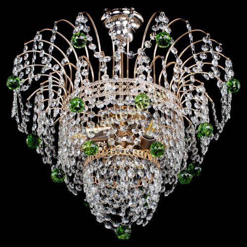 Люстра Агата Венеция №2 - 3 лампы зеленая в Магнитогорске Гусь Хрустальный
