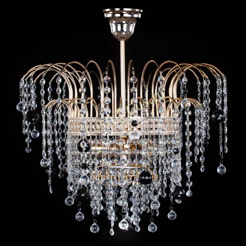 Люстра Агата Венеция №3 черная в Магнитогорске Гусь Хрустальный