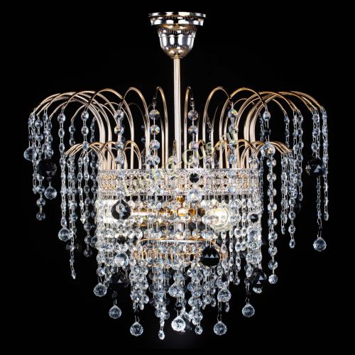 Люстра Агата Венеция №3 черная в Магнитогорске Гусь Хрустальный