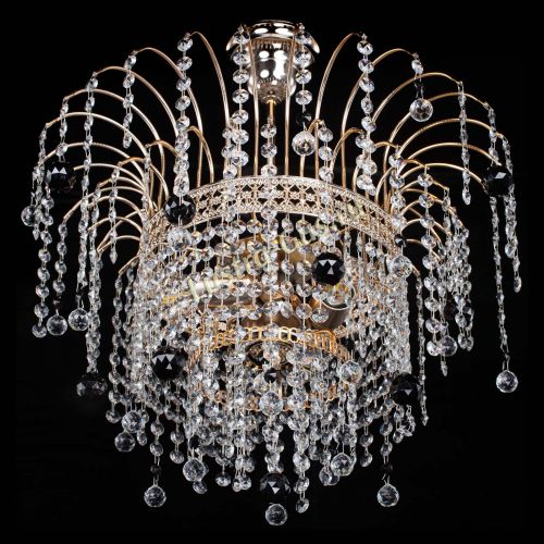 Люстра Агата Венеция №3 черная в Магнитогорске Гусь Хрустальный