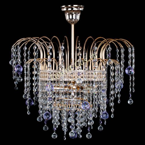 Люстра Агата Венеция №3 фиолетовая в Магнитогорске Гусь Хрустальный