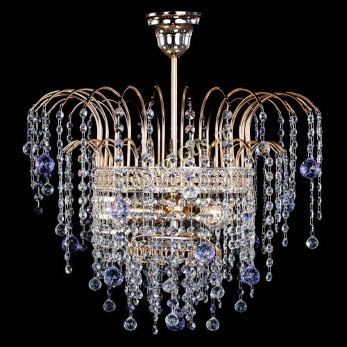 Люстра Агата Венеция №3 фиолетовая в Магнитогорске Гусь Хрустальный