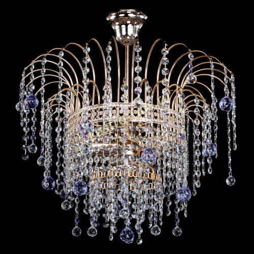 Люстра Агата Венеция №3 фиолетовая в Магнитогорске Гусь Хрустальный