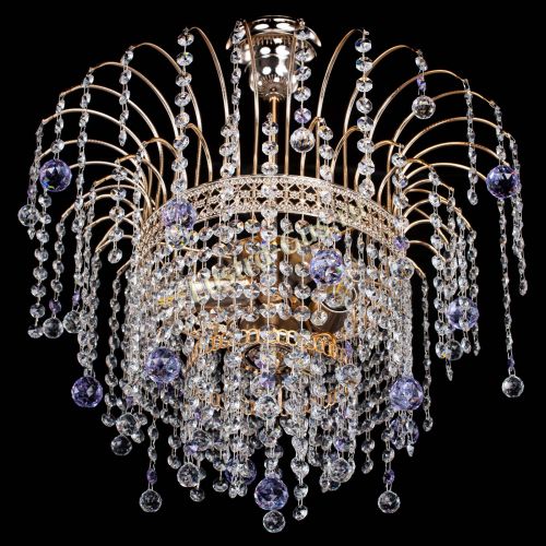 Люстра Агата Венеция №3 фиолетовая в Магнитогорске Гусь Хрустальный