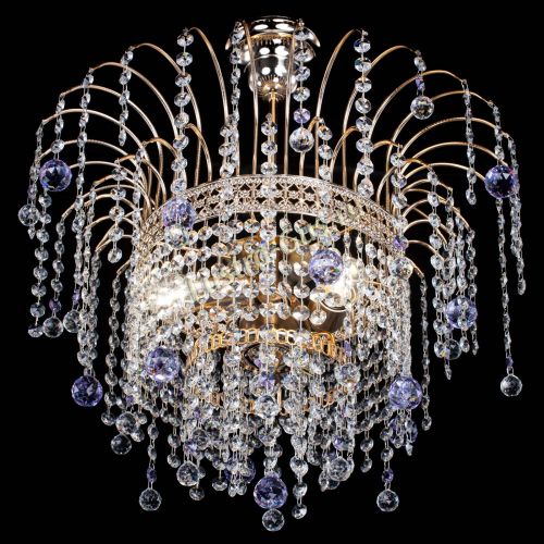 Люстра Агата Венеция №3 фиолетовая в Магнитогорске Гусь Хрустальный