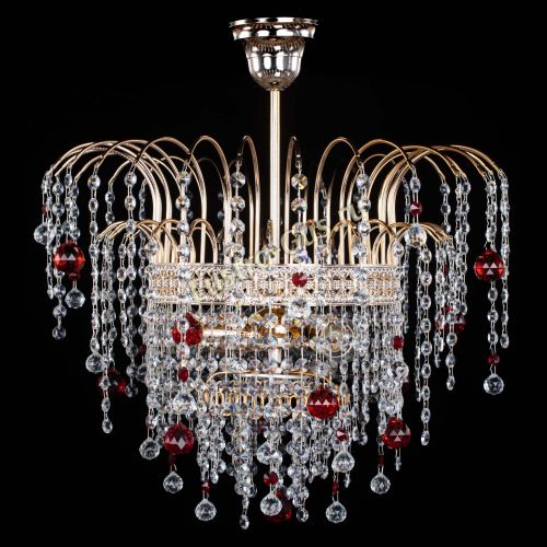 Люстра Агата Венеция №3 красная в Магнитогорске Гусь Хрустальный