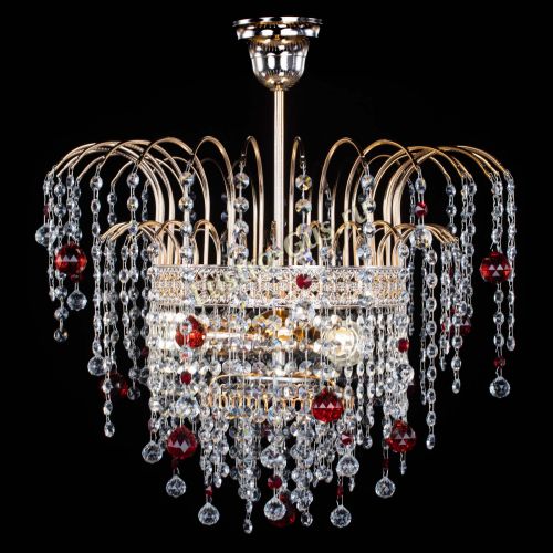 Люстра Агата Венеция №3 красная в Магнитогорске Гусь Хрустальный