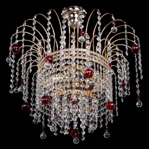 Люстра Агата Венеция №3 красная в Магнитогорске Гусь Хрустальный