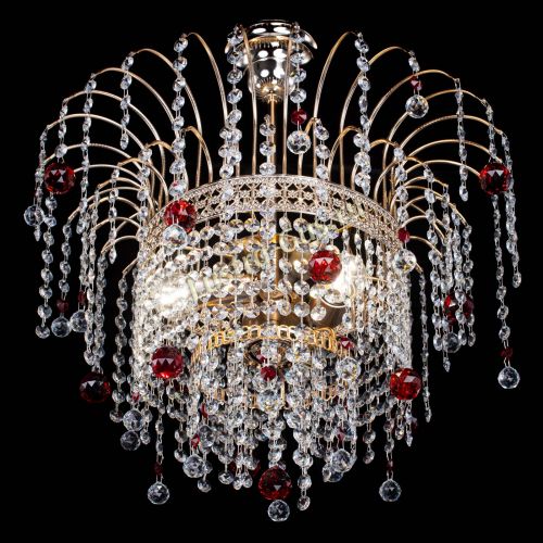Люстра Агата Венеция №3 красная в Магнитогорске Гусь Хрустальный