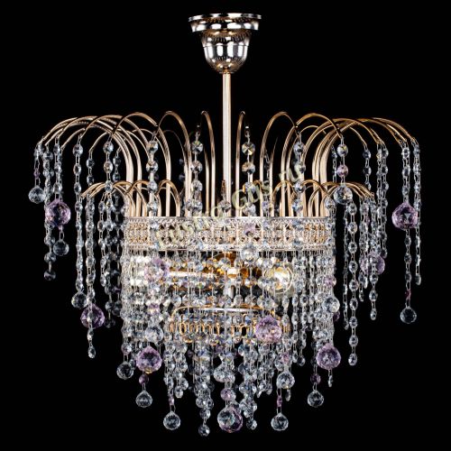 Люстра Агата Венеция №3 розовая в Магнитогорске Гусь Хрустальный