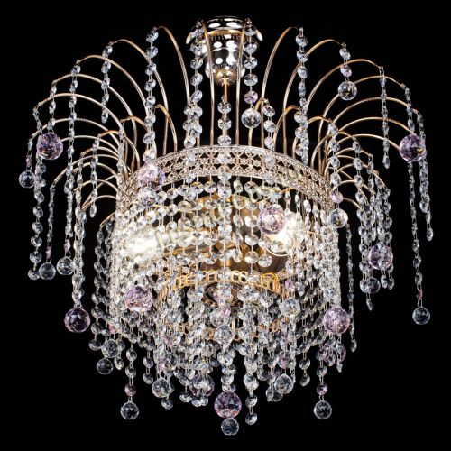 Люстра Агата Венеция №3 розовая в Магнитогорске Гусь Хрустальный