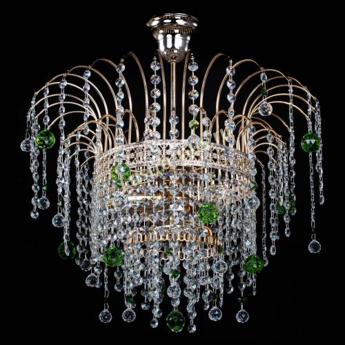 Люстра Агата Венеция №3 зеленая в Магнитогорске Гусь Хрустальный