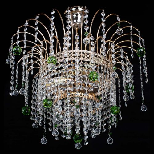Люстра Агата Венеция №3 зеленая в Магнитогорске Гусь Хрустальный