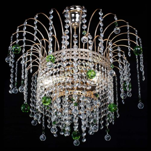 Люстра Агата Венеция №3 зеленая в Магнитогорске Гусь Хрустальный