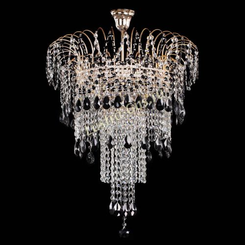 Люстра Агата Венеция №4 длинная Черная в Магнитогорске Гусь Хрустальный