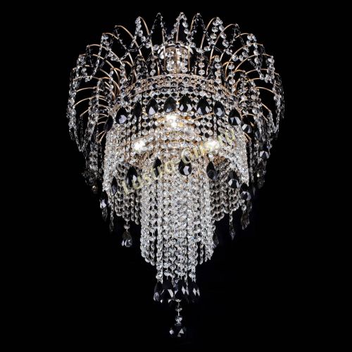 Люстра Агата Венеция №4 длинная Черная в Магнитогорске Гусь Хрустальный