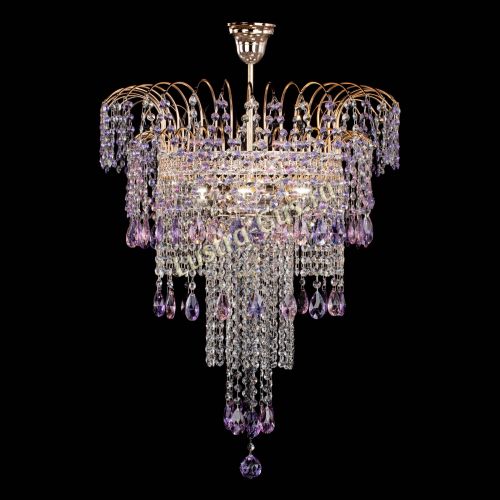 Люстра Агата Венеция №4 длинная Разноцветная в Магнитогорске Гусь Хрустальный