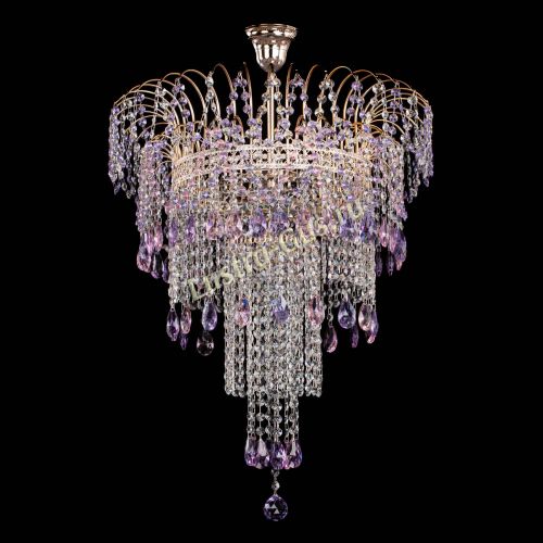 Люстра Агата Венеция №4 длинная Разноцветная в Магнитогорске Гусь Хрустальный