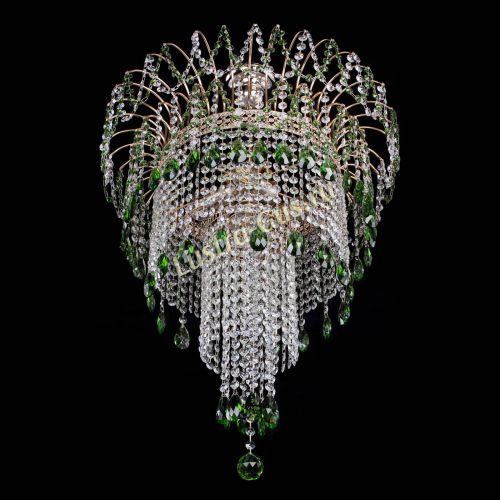 Люстра Агата Венеция №4 длинная Зеленая в Магнитогорске Гусь Хрустальный