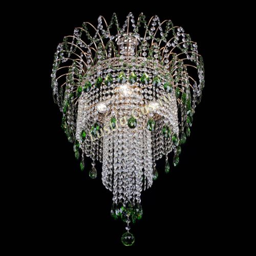 Люстра Агата Венеция №4 длинная Зеленая в Магнитогорске Гусь Хрустальный