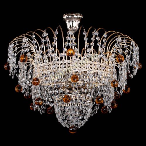 Люстра Агата Венеция №4 шар чайная в Магнитогорске Гусь Хрустальный