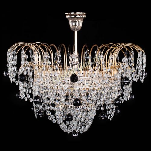 Люстра Агата Венеция №4 шар черная в Магнитогорске Гусь Хрустальный