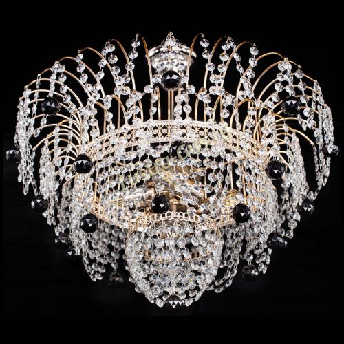 Люстра Агата Венеция №4 шар черная в Магнитогорске Гусь Хрустальный