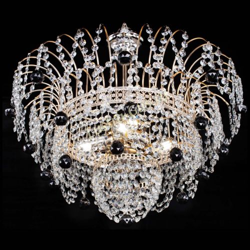 Люстра Агата Венеция №4 шар черная в Магнитогорске Гусь Хрустальный