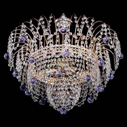 Люстра Агата Венеция №4 шар фиолетовая в Магнитогорске Гусь Хрустальный