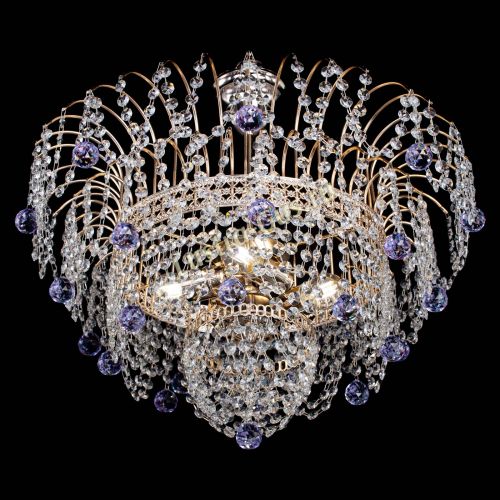 Люстра Агата Венеция №4 шар фиолетовая в Магнитогорске Гусь Хрустальный