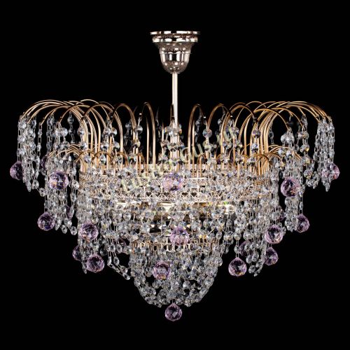 Люстра Агата Венеция №4 шар розовая в Магнитогорске Гусь Хрустальный