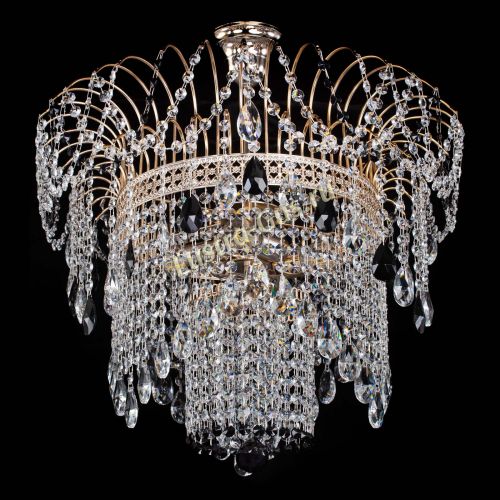 Люстра Агата Венеция №4 черная в Магнитогорске Гусь Хрустальный