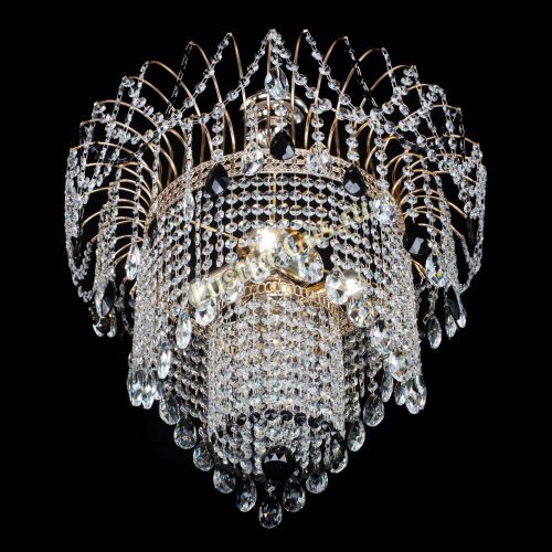 Люстра Агата Венеция №4 черная в Магнитогорске Гусь Хрустальный