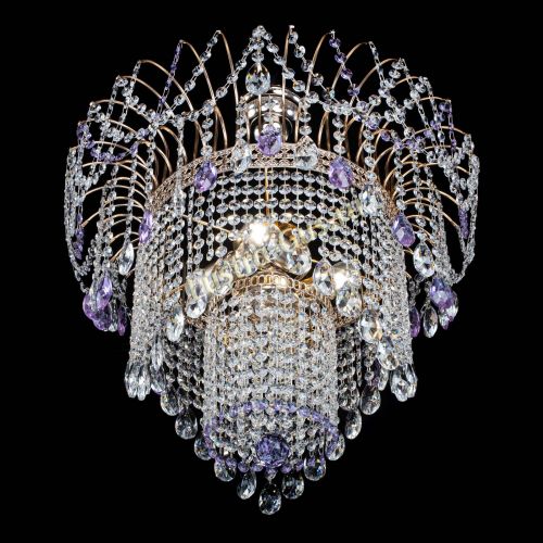 Люстра Агата Венеция №4 фиолетовая в Магнитогорске Гусь Хрустальный