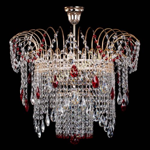 Люстра Агата Венеция №4 красная в Магнитогорске Гусь Хрустальный