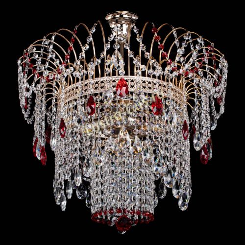 Люстра Агата Венеция №4 красная в Магнитогорске Гусь Хрустальный