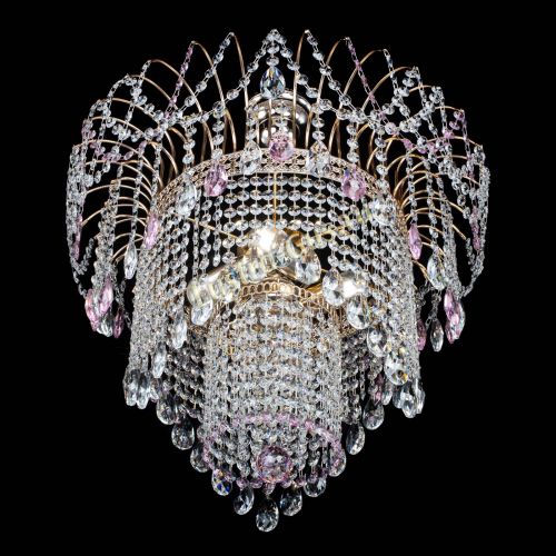 Люстра Агата Венеция №4 розовая в Магнитогорске Гусь Хрустальный