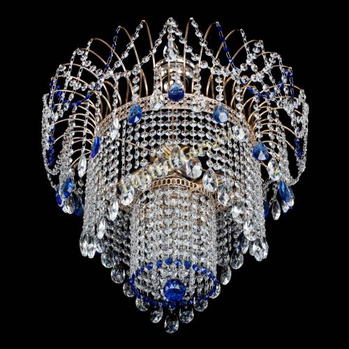 Люстра Агата Венеция №4 синяя в Магнитогорске Гусь Хрустальный