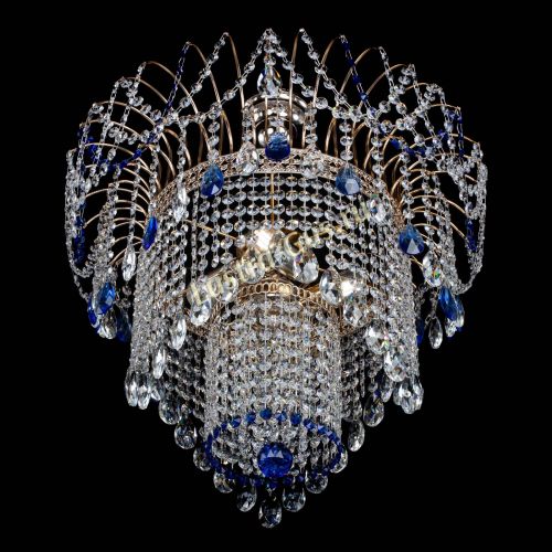 Люстра Агата Венеция №4 синяя в Магнитогорске Гусь Хрустальный