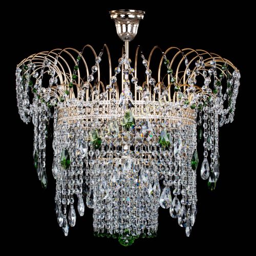 Люстра Агата Венеция №4 зеленая в Магнитогорске Гусь Хрустальный