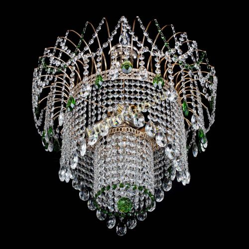 Люстра Агата Венеция №4 зеленая в Магнитогорске Гусь Хрустальный